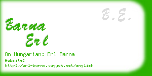 barna erl business card